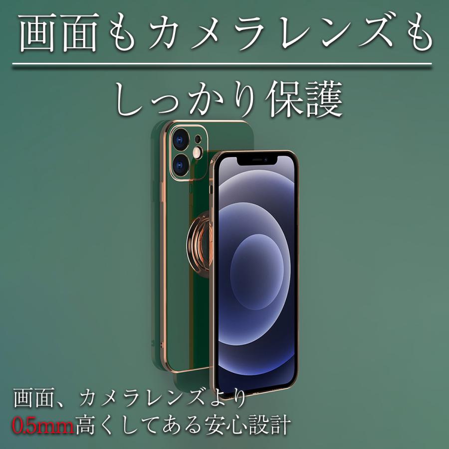 iPhone 14pro 13pro ケース リング付き ケース iPhone 13 14 Pro ケース ケース リング ゴールドメッキ｜yamamura-store｜13