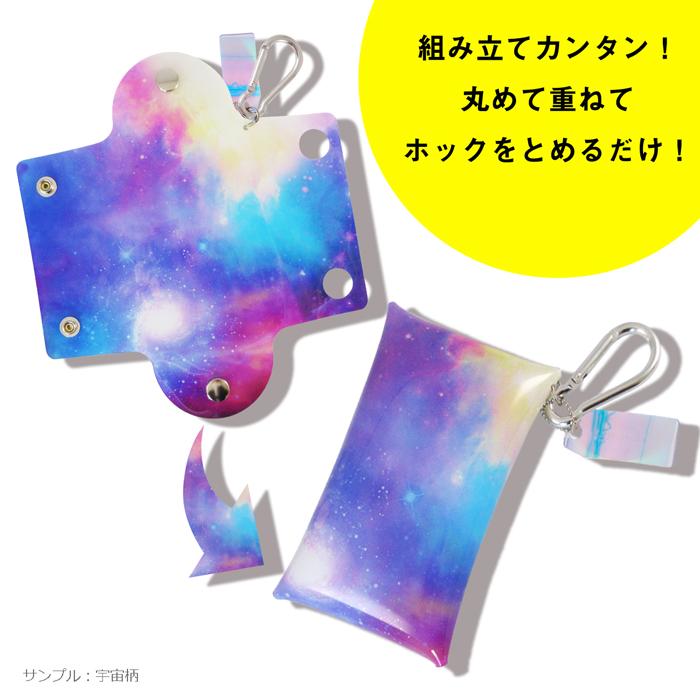 宇宙】クリア マルチケース カラビナ付き 名刺サイズ 宇宙・空シリーズ