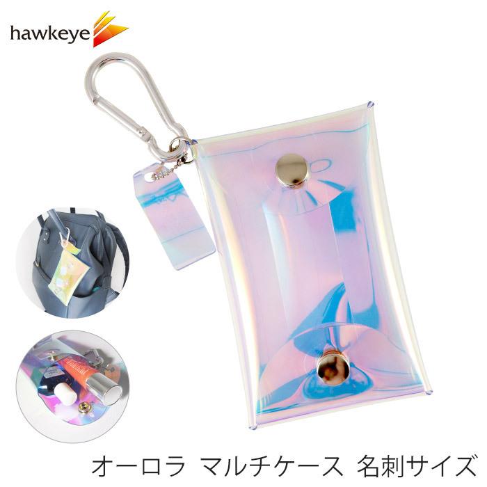 オーロラ】マルチケース カラビナ付き 名刺サイズ｜収納 ケース 洗える