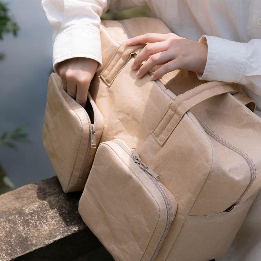 SIWA 紙和 オーバーナイトバッグ（グレー）メンズ レディース兼用