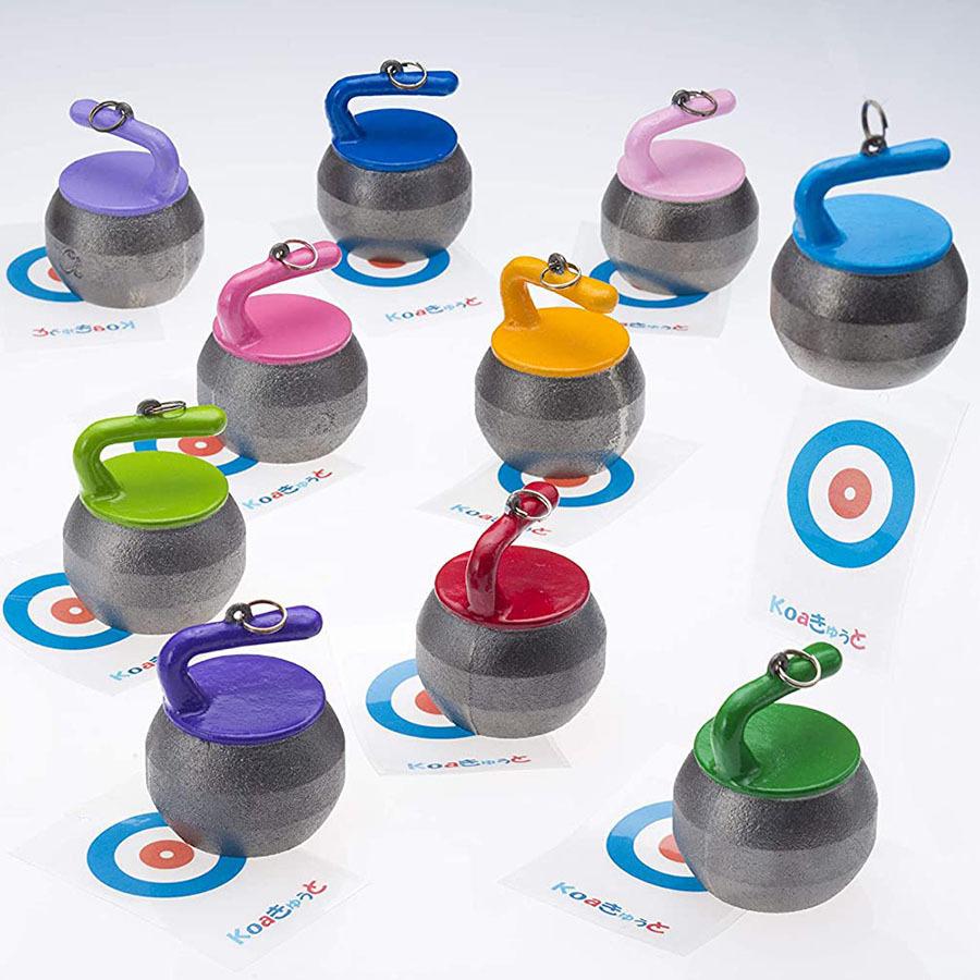 鋳物 風鈴 かーりん 水色 1個 全10色 カーリングストーン JCA 日本