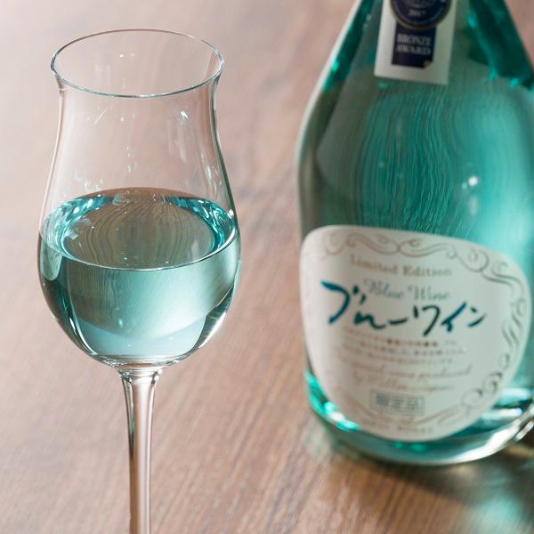 ブライダルワイン 青いワイン 変わりワイン 青い飲み物 ブルーワイン 500ml 箱入り パーティーワイン｜yamanashi-online｜02