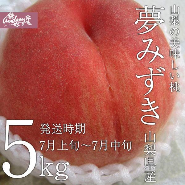 ご予約商品山梨の美味しい桃 夢みずき5kg 15〜20個入り (農家産直