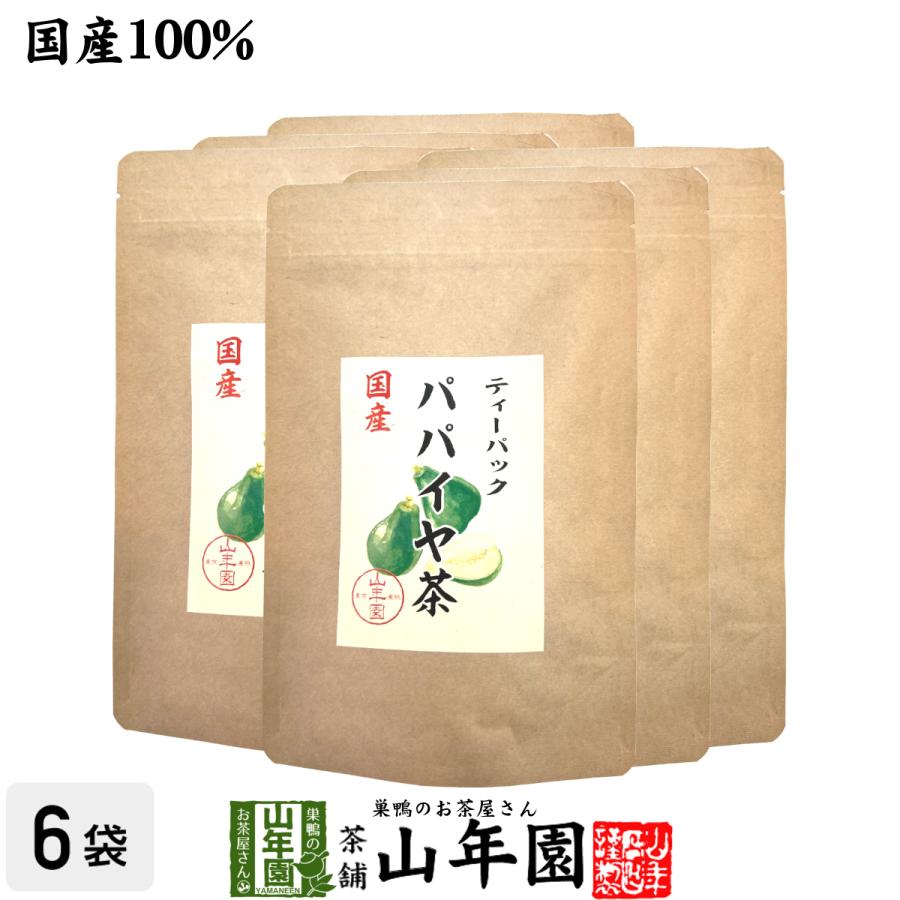 国産100% パパイヤ茶 ティーバッグ 宮崎県産 ノンカフェイン 18g（1.5g×12p）×6袋セット