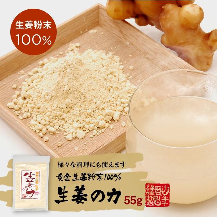 しょうが 粉末 国産 生姜の力 55g×10袋セット しょうが ショウガオール 冷え 温活 送料無料