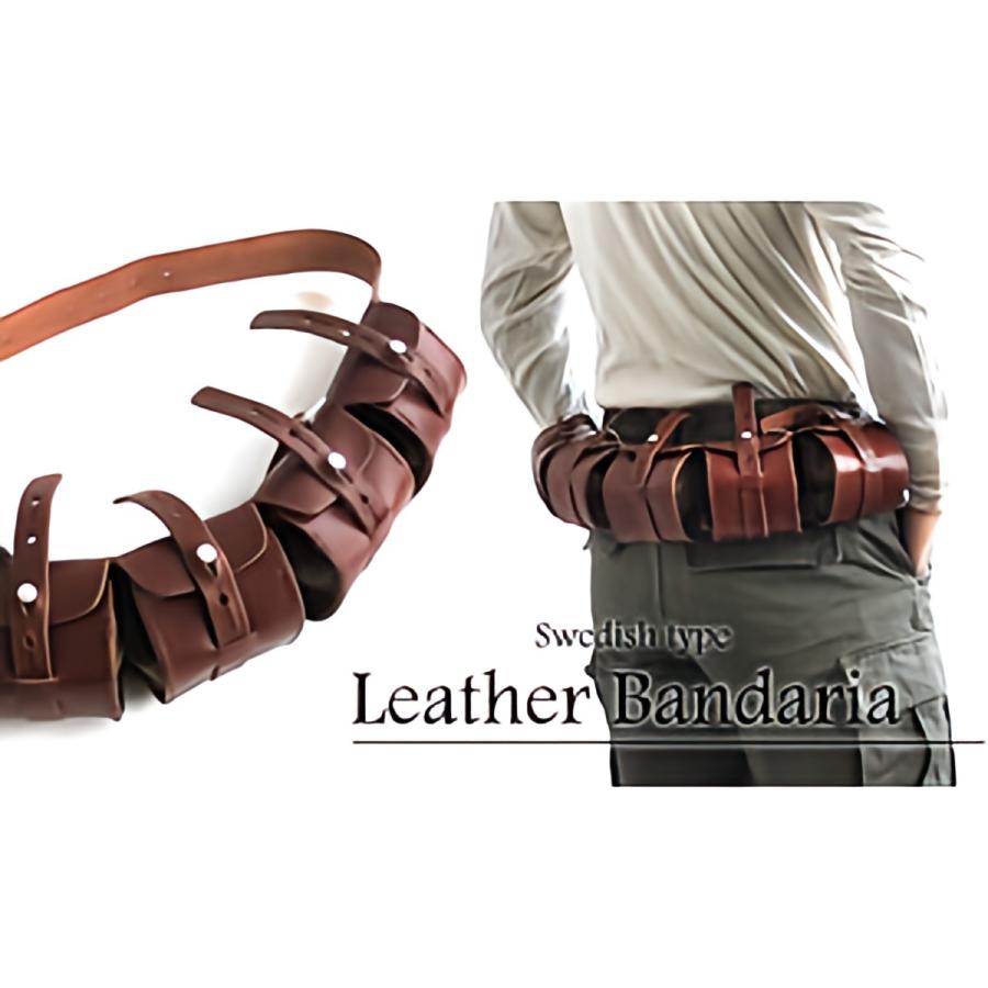 スウェーデン軍 レザーバンダリア レプリカ ミリタリー ポーチ バッグ