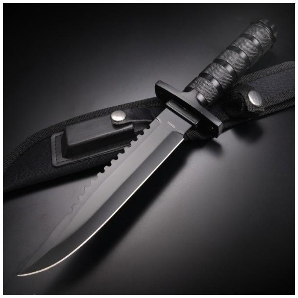 アウトドア ナイフ knife アウトドアナイフ ソーバックタイプ サバイバルキット付 : 山猫