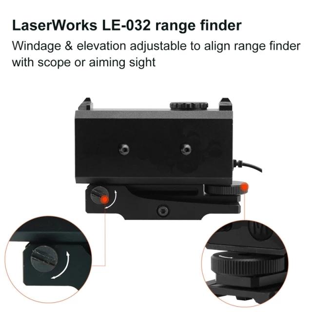 ミニレーザー距離計 速度測定 反動耐性 20mmレール対応 Laser Works Laser rangefinder 実物 エアガン ライフル スコープ 海外並行輸入品｜yamanekoproject｜03