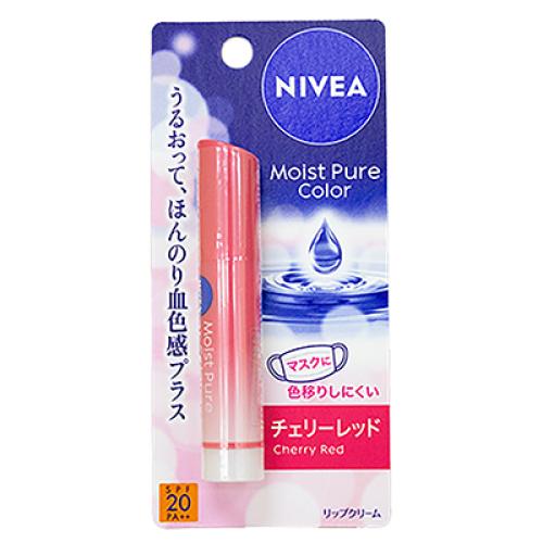 花王 ニベア モイストピュアカラーリップ チェリーレッド 無香料 3.5g