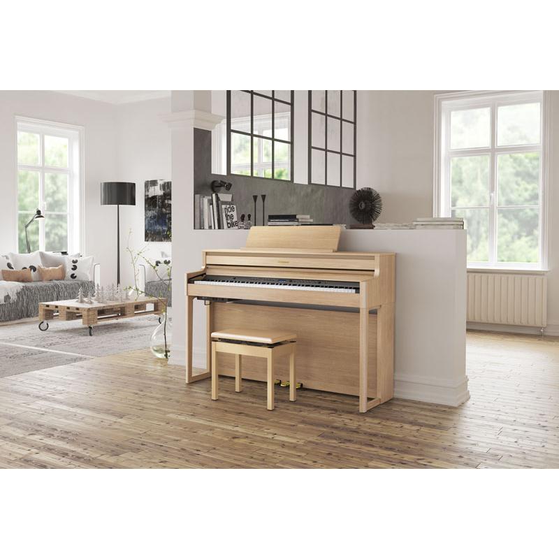 Roland 電子ピアノ HP704-LAS / ライトオーク調仕上げの画像