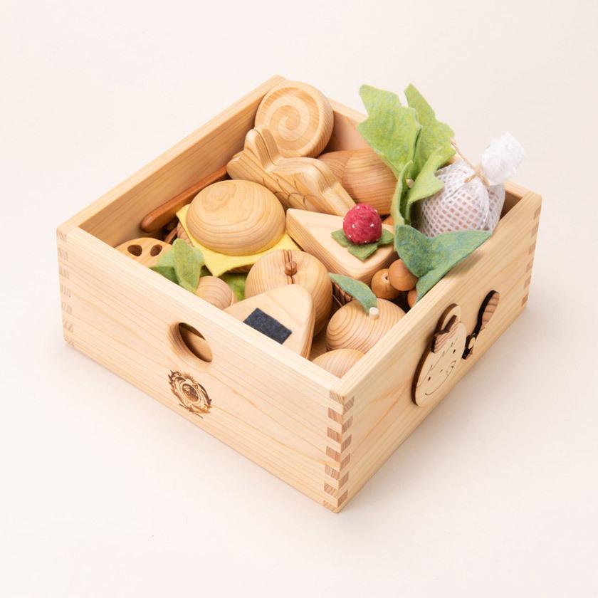 木のおもちゃ ままごとセット】名入れ キッチン 食材 食器 食育