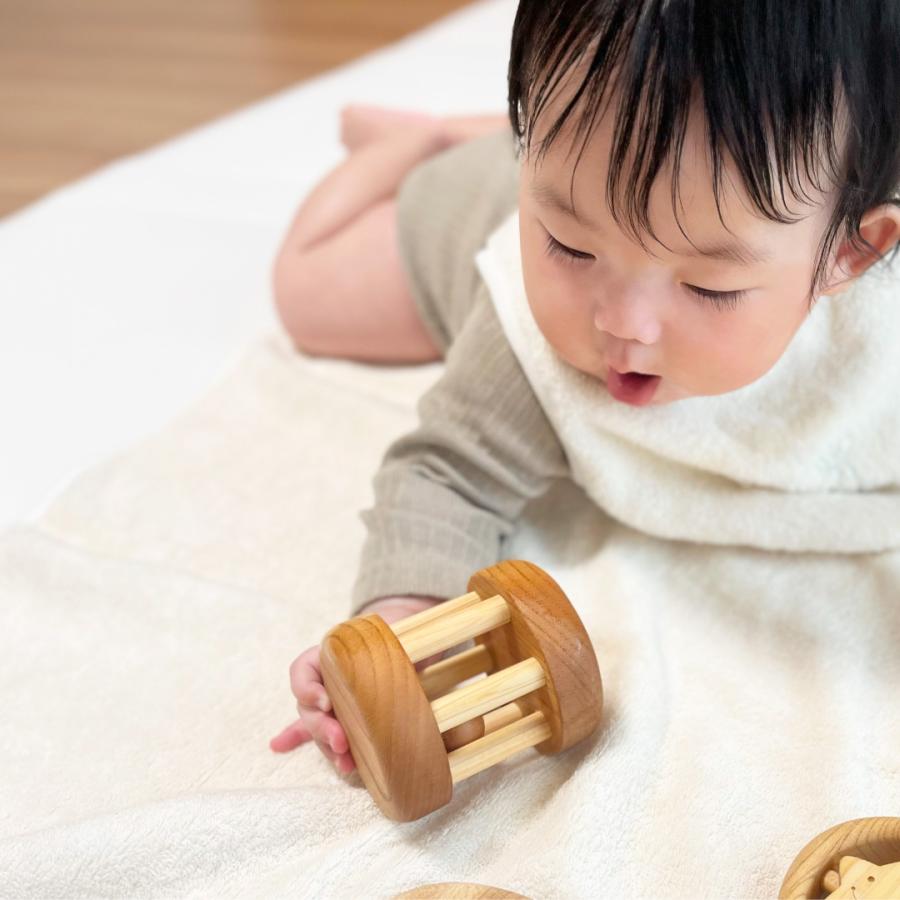 木のおもちゃ 赤ちゃんの宝石箱】名入れ つみ木 歯がため カタカタ