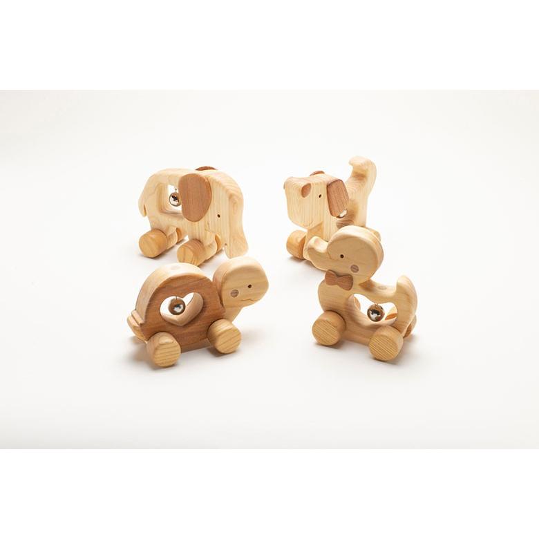 木のおもちゃ ころりんアニマル（単品）】コロコロ 動物 乗り物