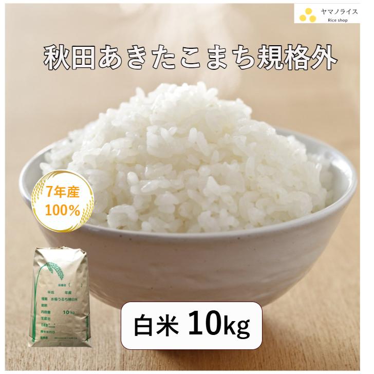 米 10kg「7年産 秋田あきたこまち規格外 白米10kg」【7年産100