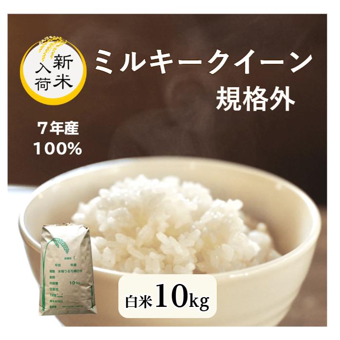 米 10kg「7年産ミルキークイーン規格外 白米10kg」送料無料 小粒 規格