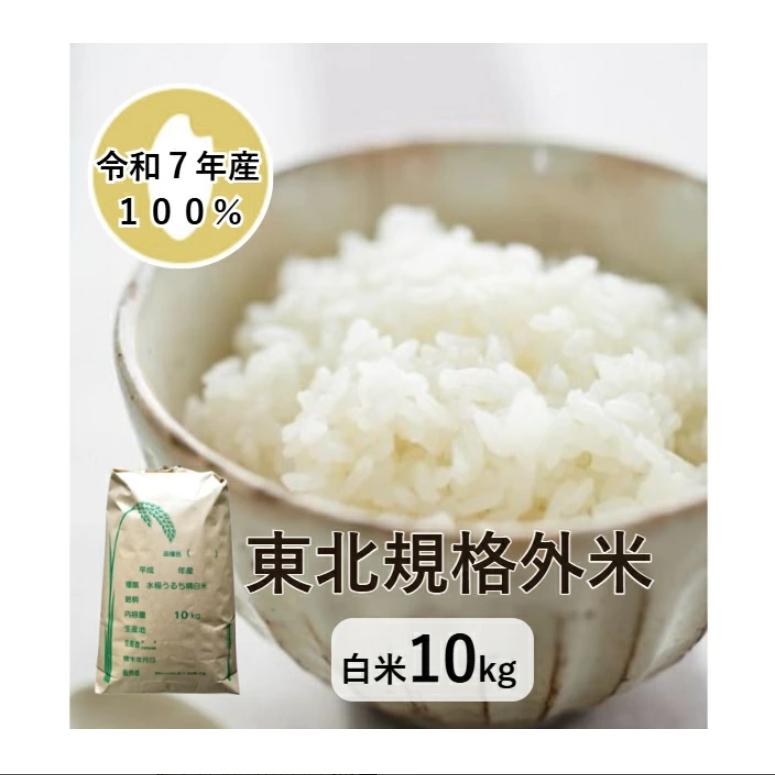米 10kg「7年産 東北規格外 白米10kg」【7年産100％】【東北】【規格外