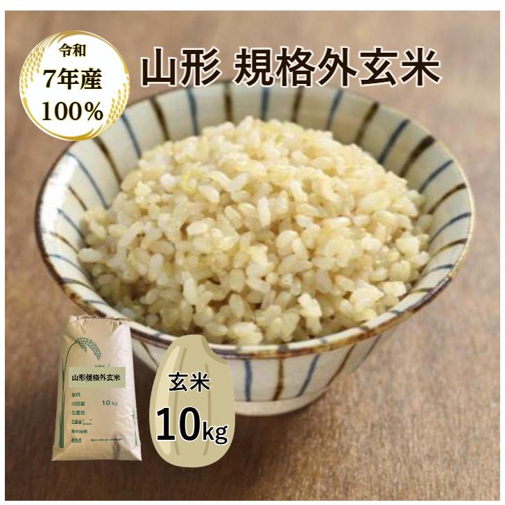 玄米 10kg「7年産 山形県産規格外 玄米10kg」送料無料 7年産 規格外米