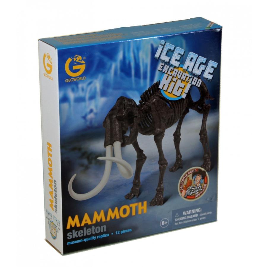 恐竜発掘セット☆氷河期☆マンモス☆骨を掘って組立てよう