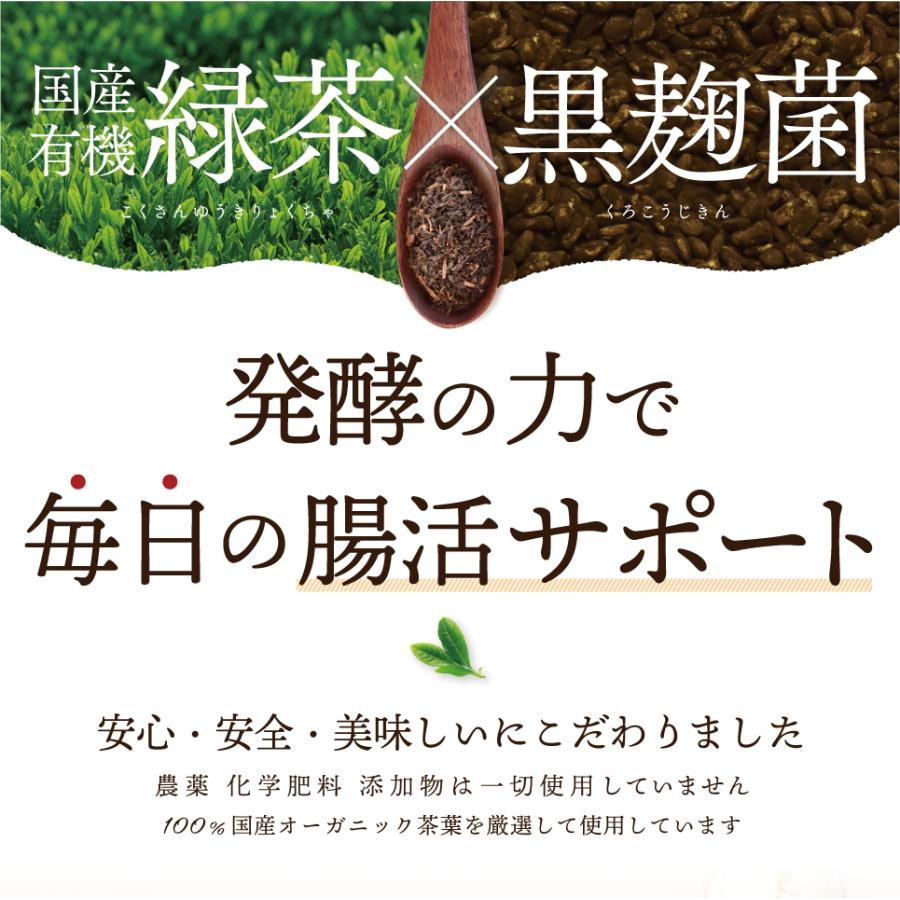国産 オーガニック 発酵緑茶【2g×20包】｜ プーアル茶 プーアール茶
