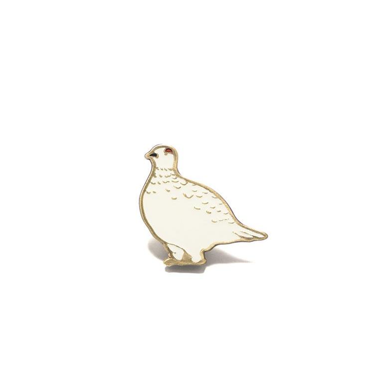 Yamasanka Pins 「山で見かけた雷鳥」 : Yamasanka Shop by EIKO