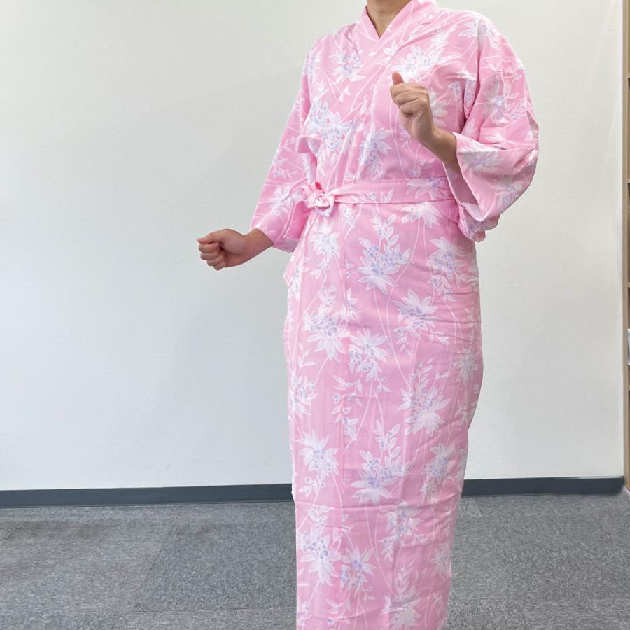 すのチル　浴衣　ピンク　他 寝巻き 浴衣 女性 日本製 綿100% 二重ガーゼ S M L カラー ねまき 介護
