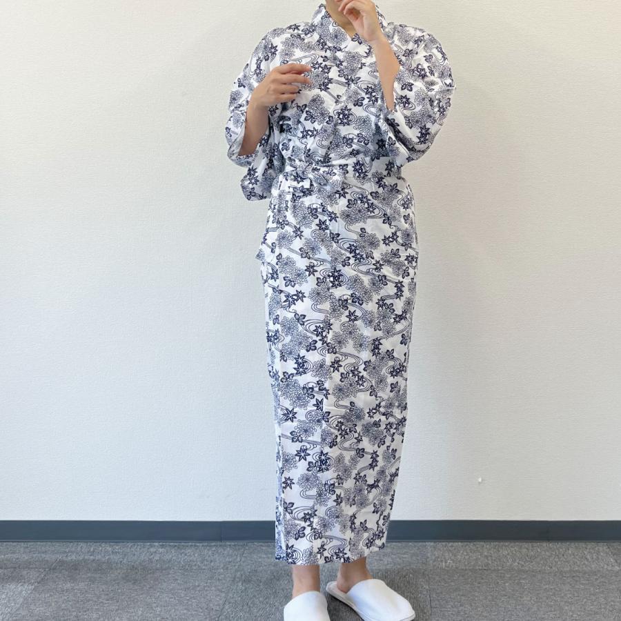 寝巻き 浴衣 女性 日本製 綿100% 1重ガーゼ M L ねまき 介護用 寝間着