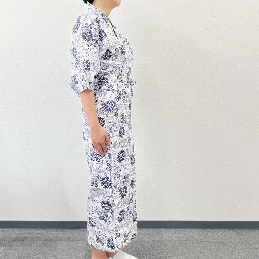 寝巻き 浴衣 女性 綿100% 二重ガーゼ S M L ねまき 介護用 寝間着