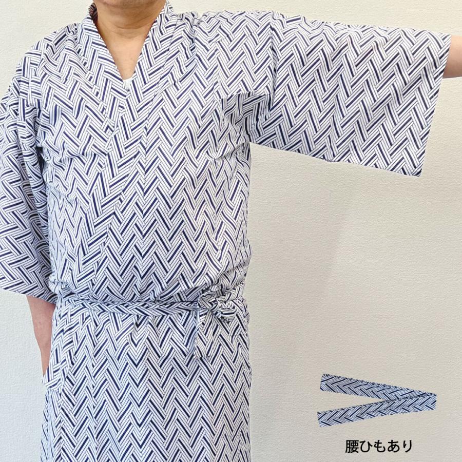 寝巻き 浴衣 男性 日本製 綿100% 二重ガーゼ 大きいサイズ 身幅広い 身長高い ゆったり 長寸 特大寸 ねまき 花蕾 腰紐あり 柄おまかせ 春 夏 秋 冬 | ブランド登録なし | 04