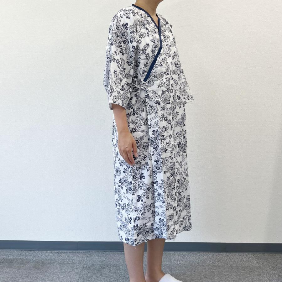 寝巻き ルームウェア 女性 日本製 綿100% ガーゼ 袖口 スナップホック