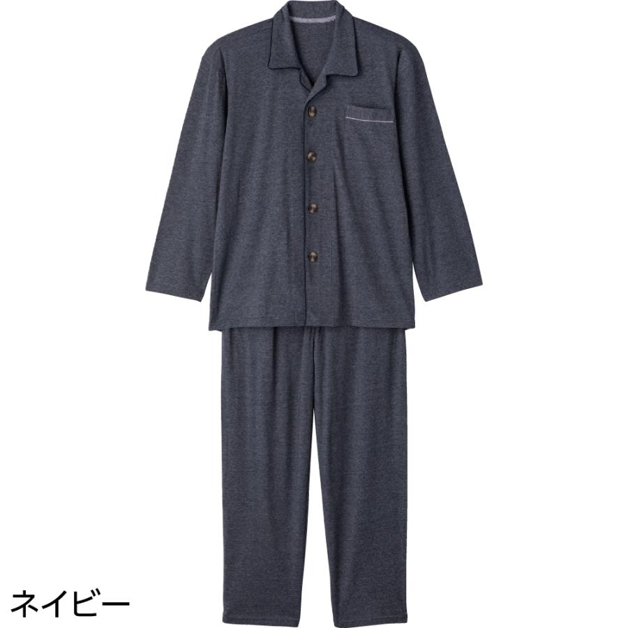 ワンタッチのびのびストレッチパジャマ ワンタッチテープ 3L 4L ウエスト調節ゴム付 年間 腰曲がり 体型 マジックテープ メンズ 紳士 用 NOBI AID | ハナサンテラス | 06