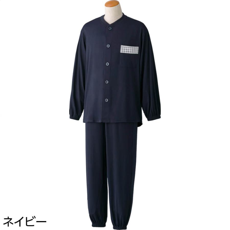 介護用 パジャマ ワンタッチテープ のびのび ストレッチ パジャマ 3L 4L 大きいサイズ 春夏秋冬   後ろ身頃長め メンズ NOBI AID | ハナサンテラス | 05