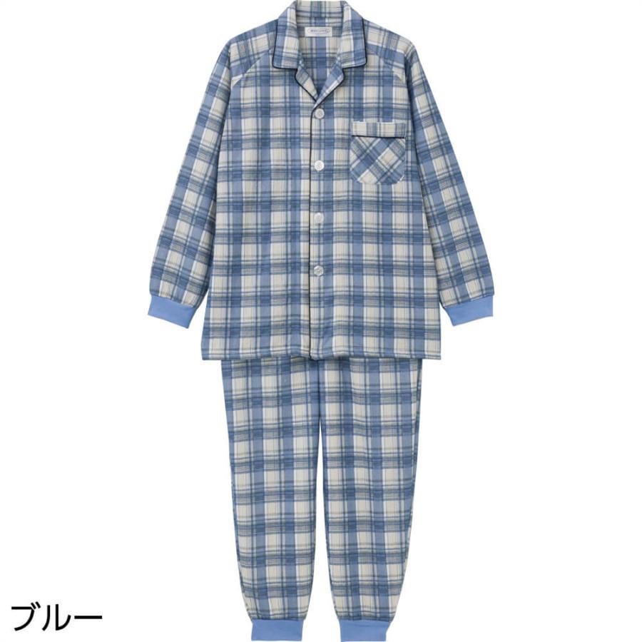 大きめボタンキルトパジャマ 大きいサイズ 3L 4L 秋 冬 あたたかい リブ仕様 紳士 用 |  | 06