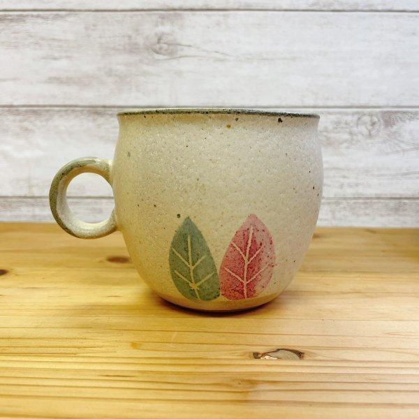 マグカップ しずく リーフ 日本製 美濃焼 陶器 土物 おしゃれ かわいい