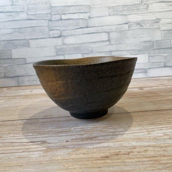 黒備前吹き 14cm 小丼 日本製 美濃焼 食器 陶器 うつわ 丼ぶり うどん