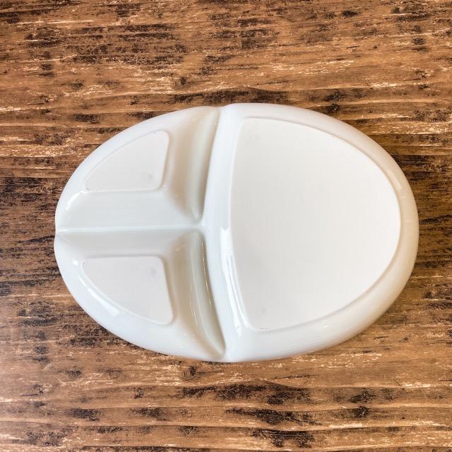 ランチプレート オーバル 仕切り皿 おしゃれ 深め 陶器 洋食器 3連 3