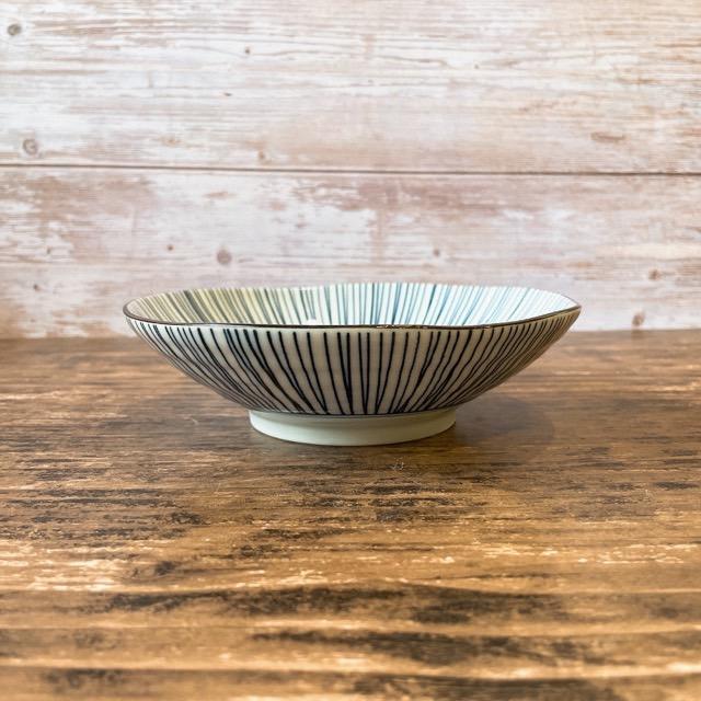 食器 和食器 おしゃれ 深皿 線十草 17cm 浅鉢 煮物鉢 日本製 美濃焼