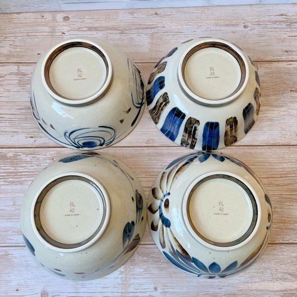 麺鉢 民彩 手描き風 日本製 美濃焼 食器 陶器 うつわ 丼 丼ぶり うどん