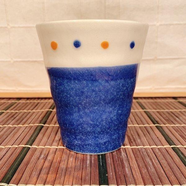 Zen ドットペイント フリーカップ 日本製 美濃焼 陶器 かわいい おしゃれ カップ コップ タンブラー お茶 ビール｜yamaseikaede｜04