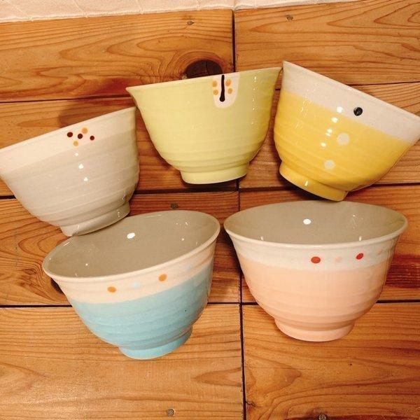 美濃焼 どんぶり 茶碗 6個セット Zen ポップカラー ボウル 5個
