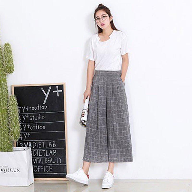 大人気 新品 ガウチョパンツ グレンチェックパンツ ワイドパンツ ウエストリボン 9分丈 パンツ ボトムス レディース チェック柄 17春新作 Xlhjkt6uow レディースファッション Windowrevival Co Nz