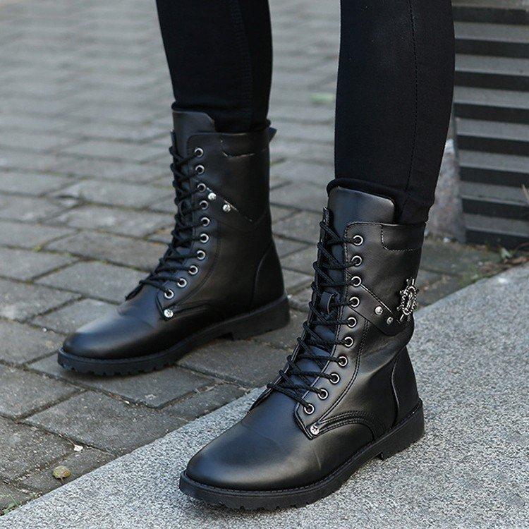 22高い素材 ブーツ ワークブーツ メンズ ブーツ ミドル丈 エンジニア レースアップ ワークブーツ メンズ ブーツ ミドル丈 エンジニア ブーツ レースアップ 革靴 皮靴 Puレザー メンズシューズ Www Threeriversofs Com