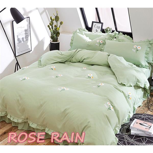 寝具セット 掛け布団カバー ベッドシーツ ピローカバー ４点セット 柔らか 刺繍デザイン ベッド用品 可愛い フリル 6color Beddingsep06 ヤマシナソラ 通販 Yahoo ショッピング