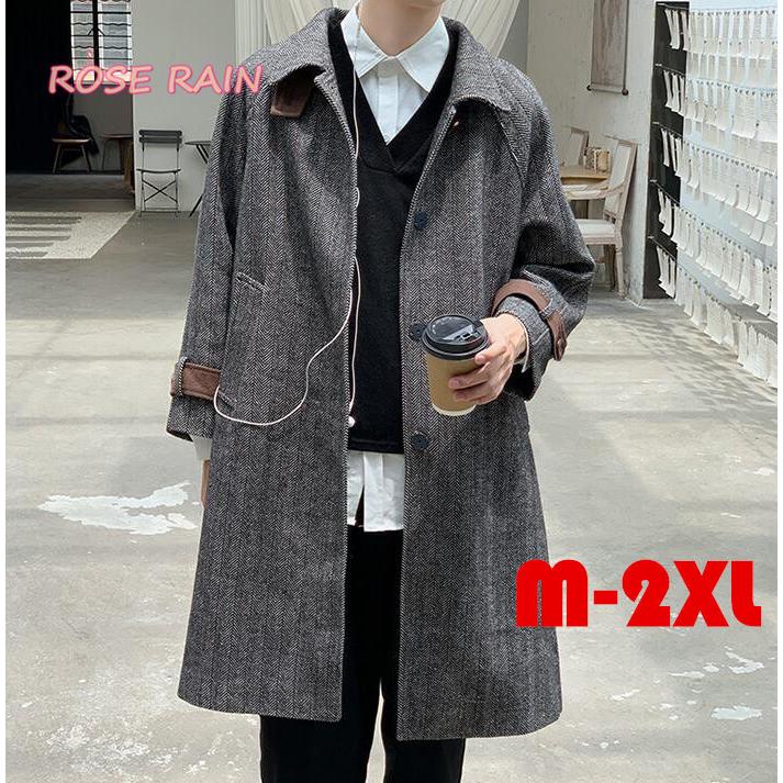 メンズ ファッション アウター コート 紳士服 秋冬 チェスターコート チェック柄 膝丈コート カジュアル デイリー 細身タイプ Manscoat02 ローズレイン 通販 Yahoo ショッピング