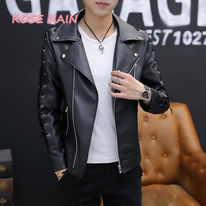 メンズ レザージャケット 柔らかめ りベッド ライダースジャケット ファッション アウター 細身 春秋 カッコいい 黒 赤 白 Mansjacket14 ローズレイン 通販 Yahoo ショッピング