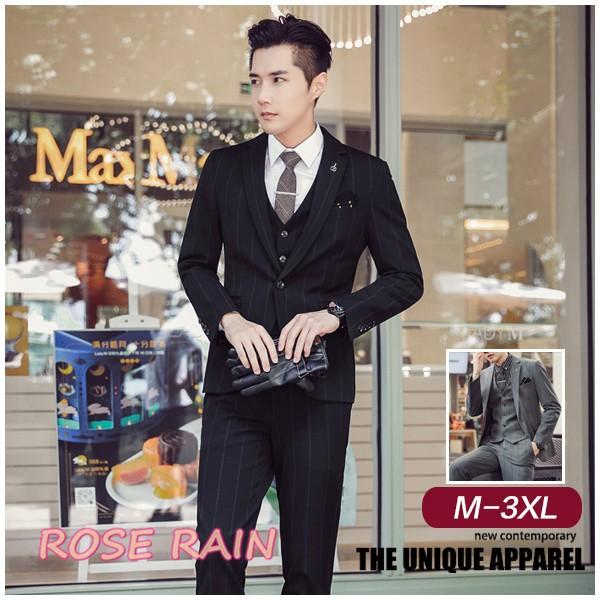 他店圧倒価格 最安値に挑戦 新作 メンズ ファッション スーツ フォーマル 3点セット ストライプ 紳士服 ダブル スリーピース ビジネス 結婚式 細身 スリムフィット 2color Manssuit04 ローズレイン 通販 Yahoo ショッピング 人気定番 Marve Hn