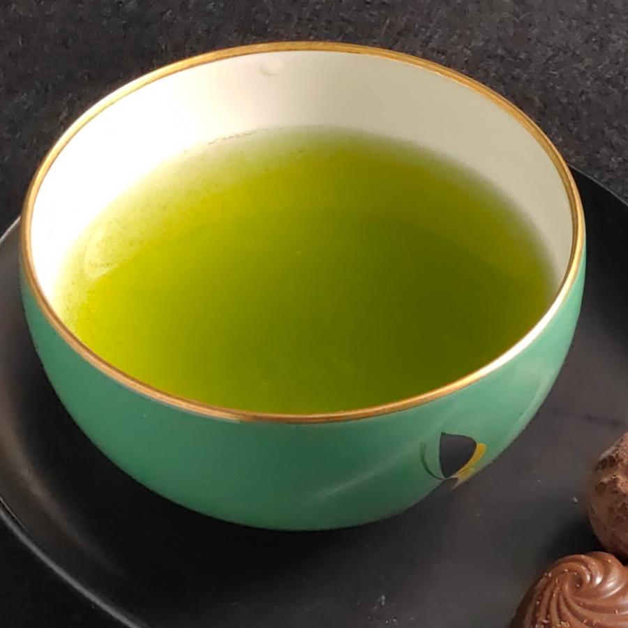 八女茶  特上 天然玉露 あさつゆ煎茶 特上煎茶朝露八女美緑園製茶 旨味とコクが日本一と言われる八女