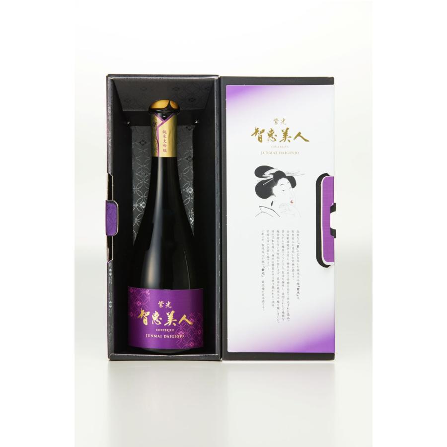 智恵美人(ちえびじん) 紫光 純米大吟醸酒 720ml 化粧箱ギフトボックス