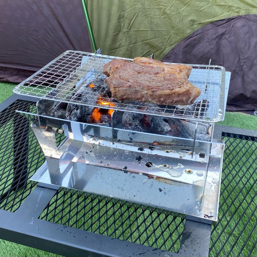 バーベキューコンロsus アイアン 収納 ファイヤーピット 焚火 焚き火台 ソロキャンプ キャンプ おしゃれ q Cg q002 山下ワールド 通販 Yahoo ショッピング