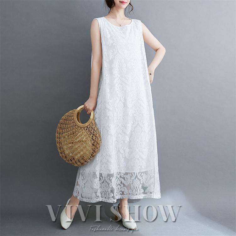 美品☆BLUE LABEL ロング ワンピース ノースリーブ 白 38 jy8301717_10.jpg
