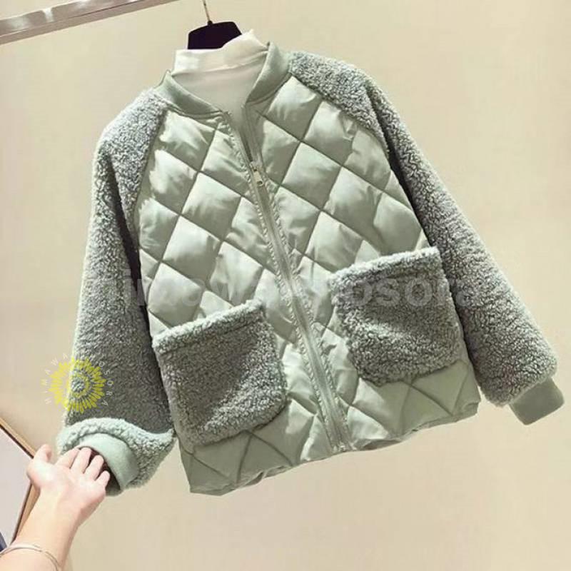 キルティングコート レディース 中綿コート ボア ジャケット キルティング ショート丈 中綿 軽量 ジャケット 防寒 アウター ポケット付き 秋冬 | ブランド登録なし | 12